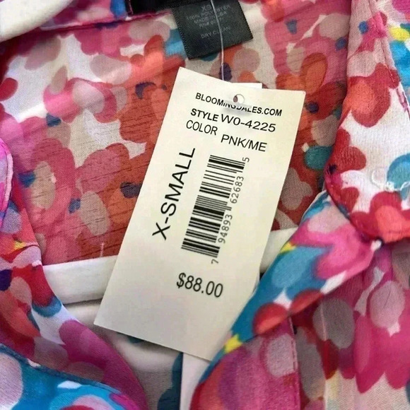 AQUA Bloomingdale’s Floral Chiffon Mini Dress XS NWT - Picture 7 of 8